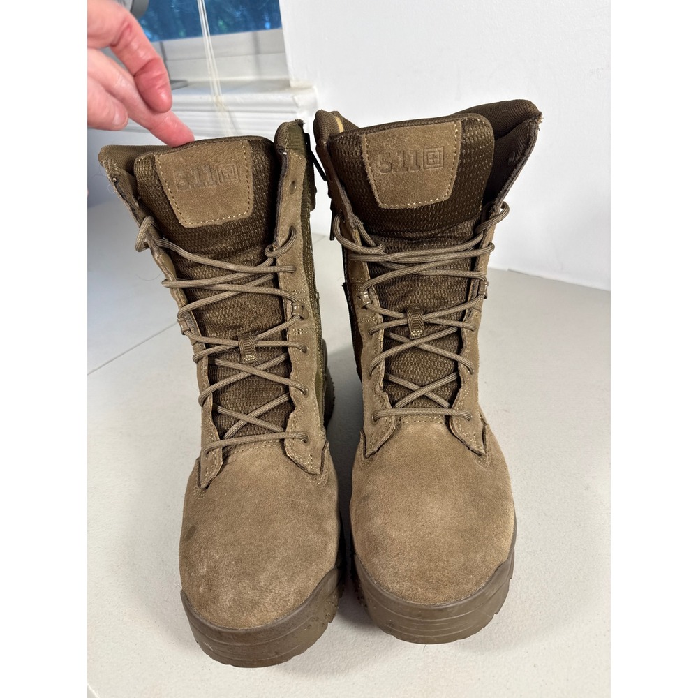 5.11 Tactical ATAC 2.0 8 Desert Boots Dark Coyote Side Zip 12393ABR Mens 9.5
